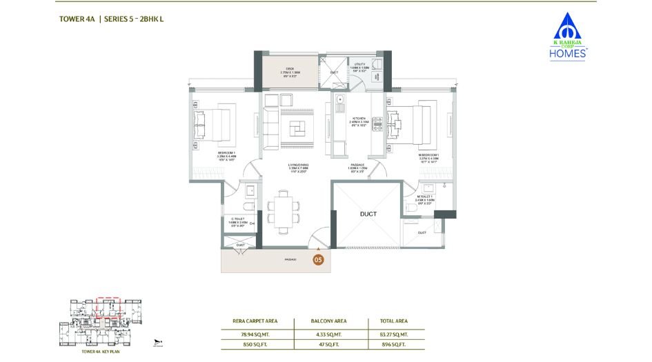 Raheja-Galaxy-Celina-Floor-Plan-2 BHK-Series-5